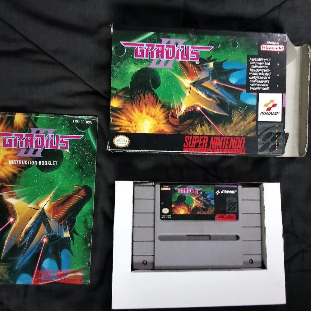 Gradius 3 Super Nintendo Game SNES CIB